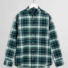 GANT Regular Fit Plaid Brushed Oxford Shirt