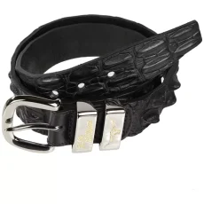 R. M. Williams crocodile belt - black