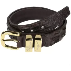 R. M. Williams crocodile belt - chestnut