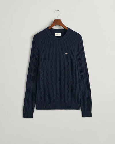 Gant lambswool cable crew neck