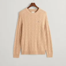 Gant lambswool cable crew neck