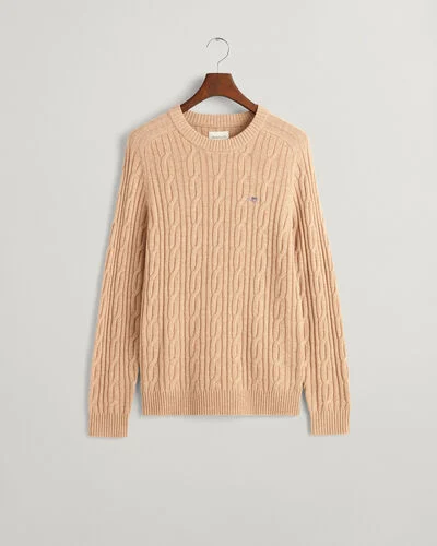 Gant lambswool cable crew neck