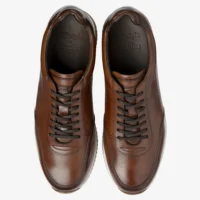 Loake bannister cedar calf leather trainers - Image 3
