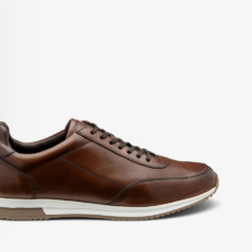 Loake bannister cedar calf leather trainers