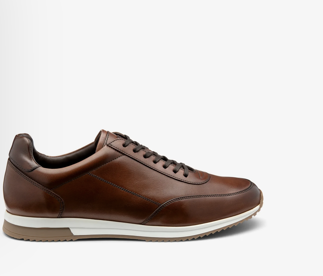 Loake bannister cedar calf leather trainers