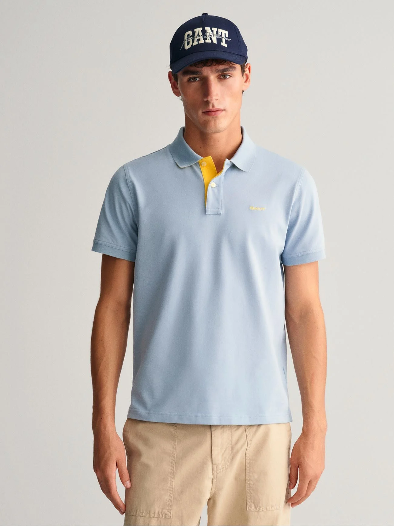 Gant contrast collar pique polo shirt