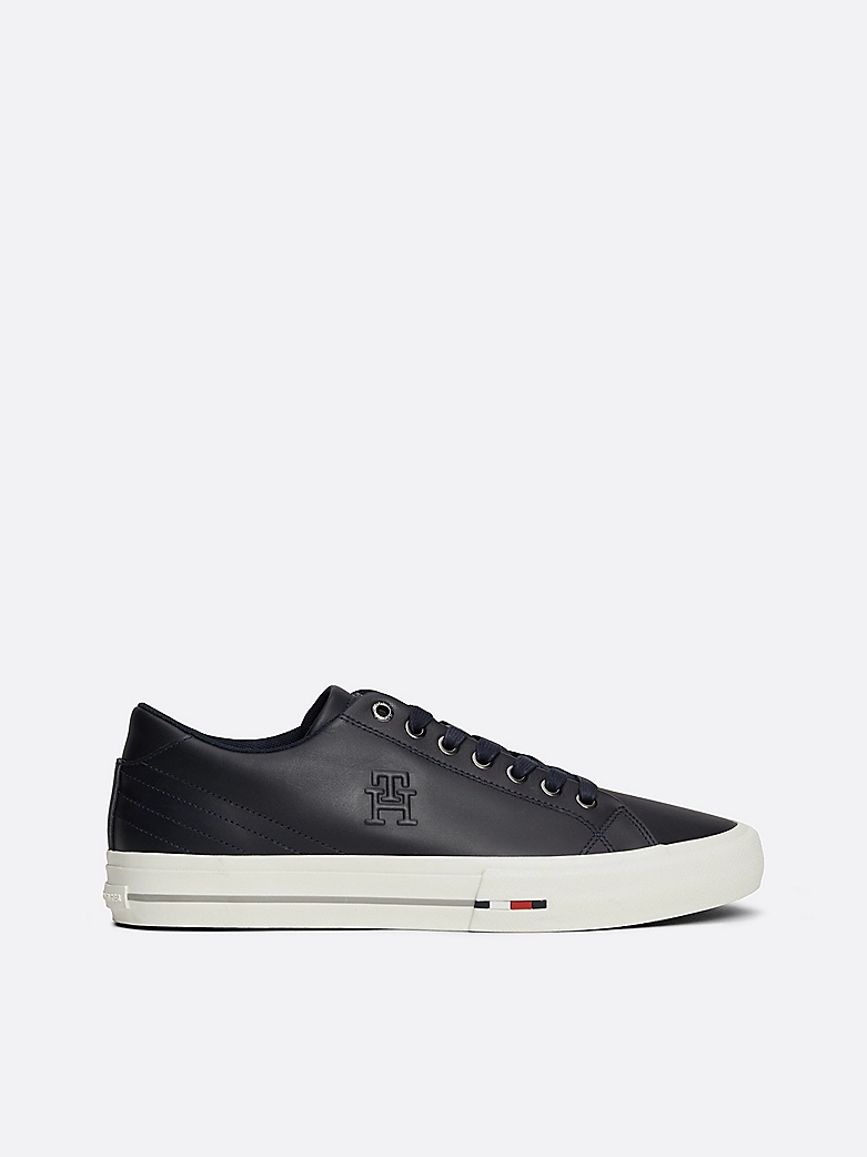 Tommy hilfiger monogram leather trainers