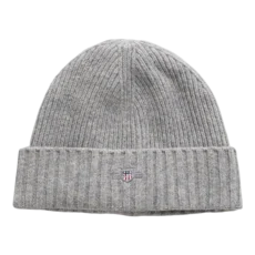 Gant Grey Melange Shield Wool Beanie