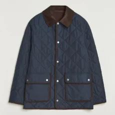 Evening Blue Gant Quilted Fleece Jacket