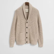 Gant wool blend shawl collar cardigan