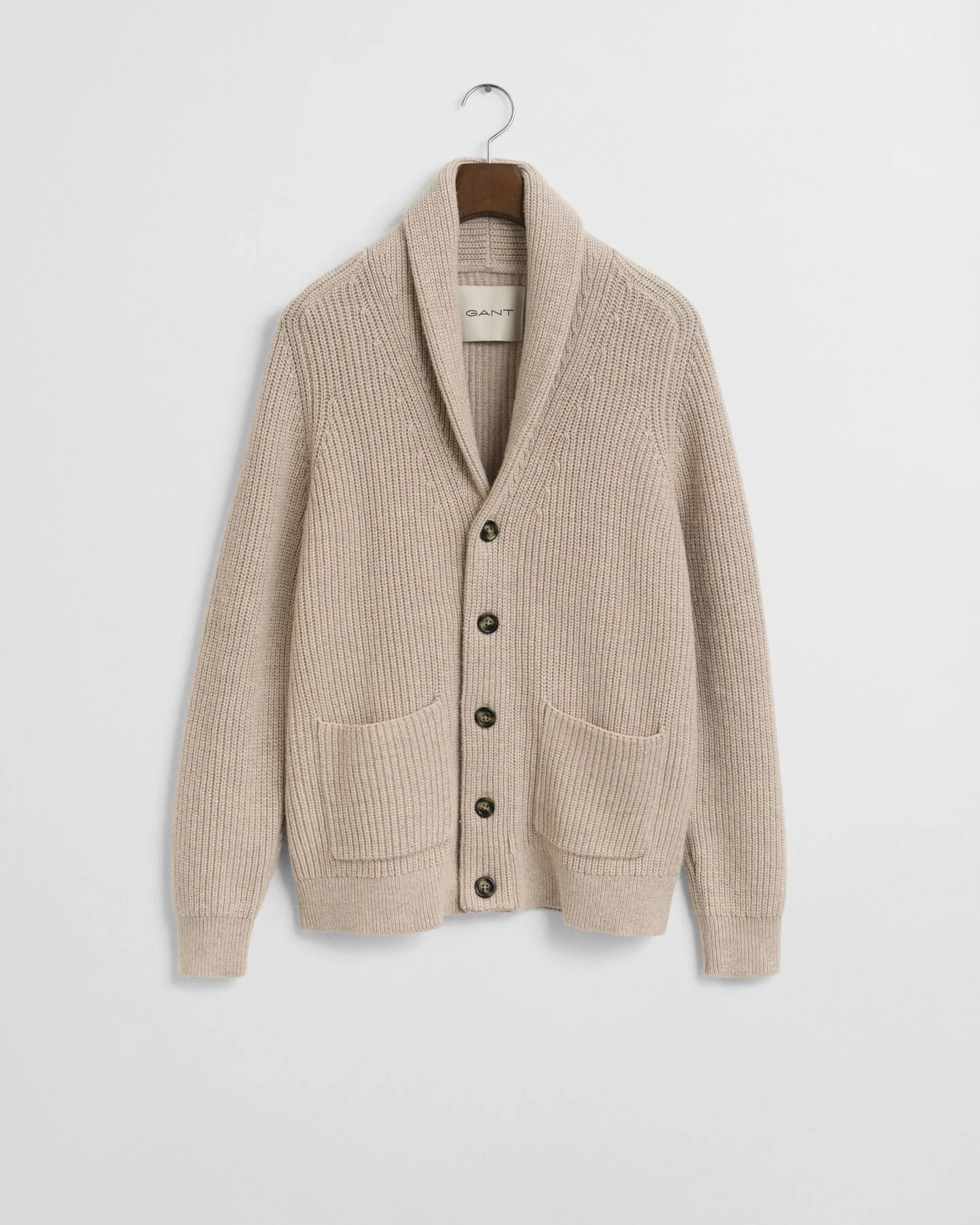 Gant wool blend shawl collar cardigan